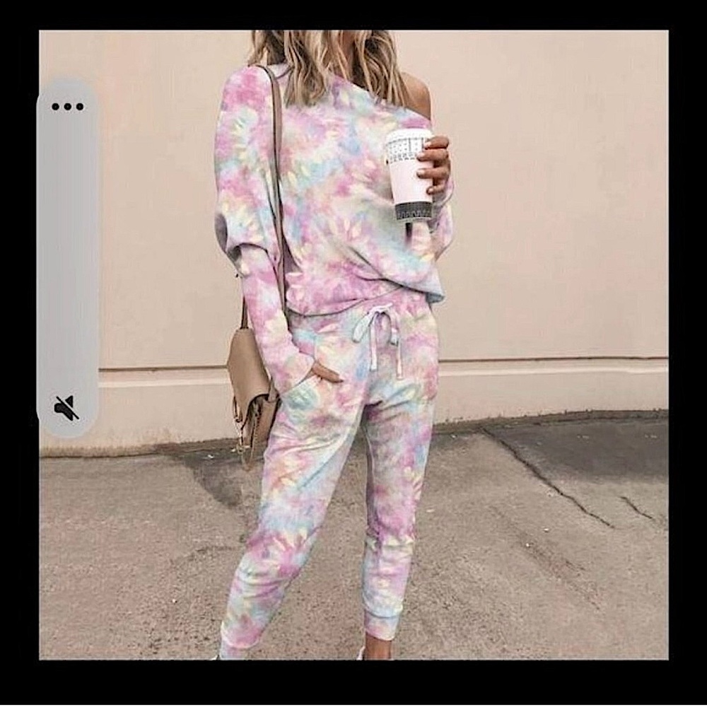 HOT PINK TIE DYE SET BNIP